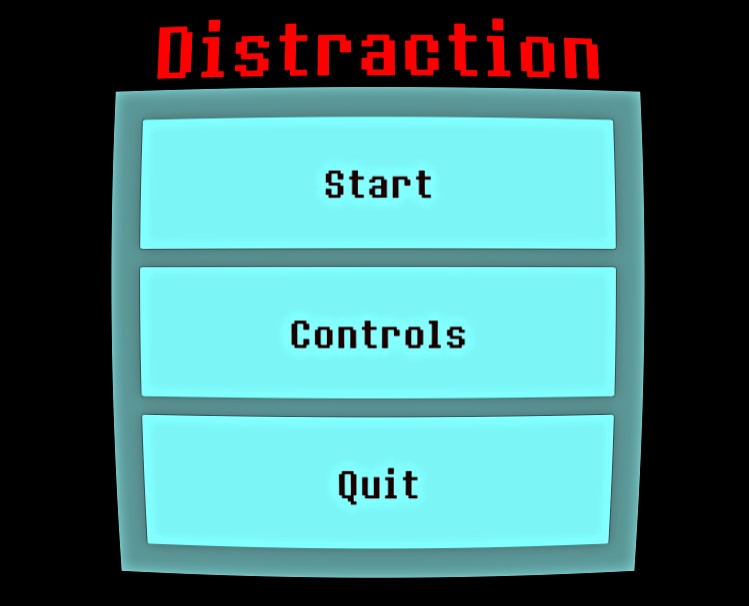 distraction start screen